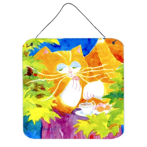 Micasa Cat Tea Time Aluminium Metal Wall or Door Hanging Prints MI235888